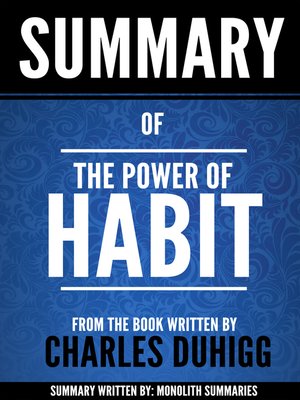 cover image of Summary of "The Power of Habit", by Charles Duhigg
